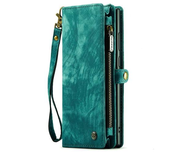 Чехол - кошелек CaseMe Retro Leather для Samsung Galaxy S24 Ultra Зеленый Чехол - кошелек CaseMe Retro Leather для Samsung Galaxy S24 Ultra Зеленый