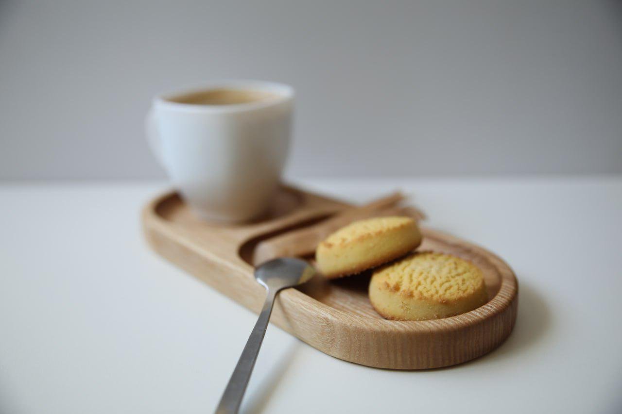 Подставка под кофейную чашку Эллипс двухсекционная Ясень (WDB-41.1) - фото 3