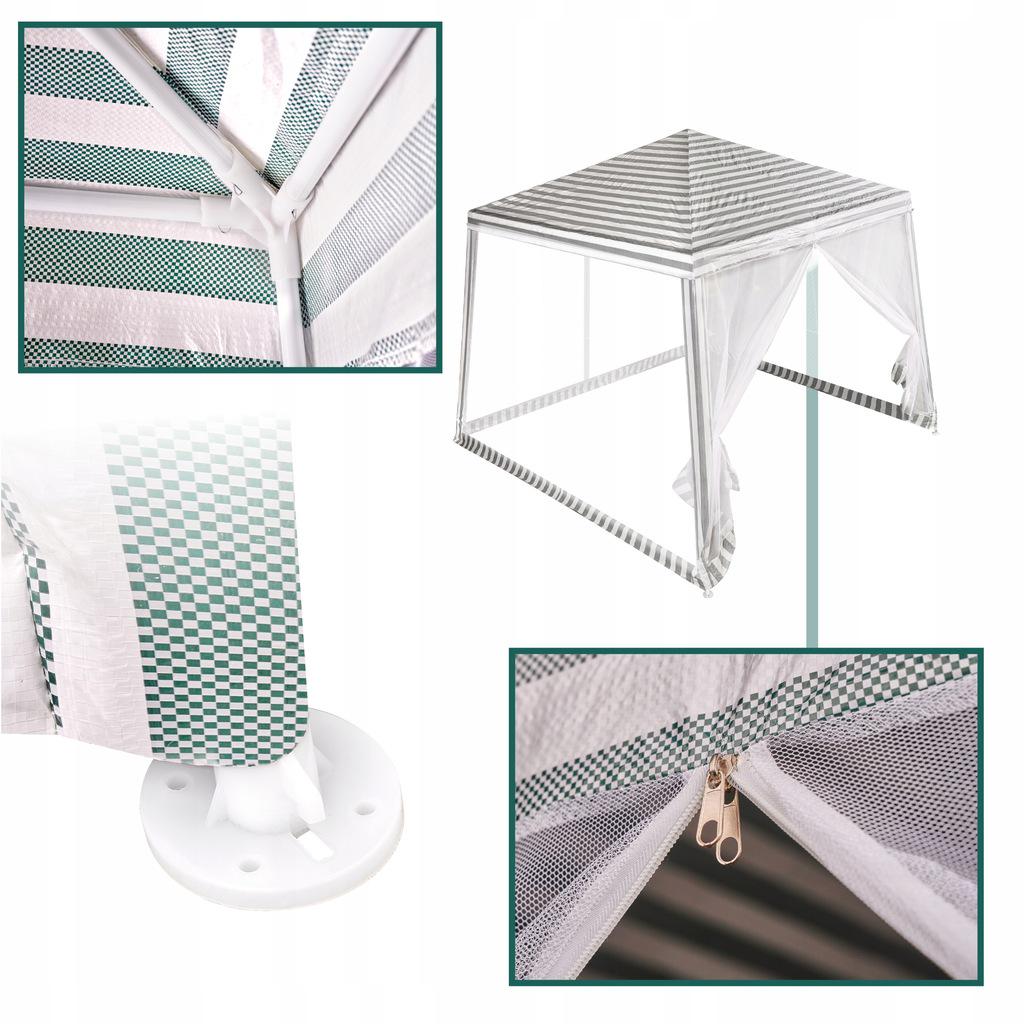 Садовый павильон с москитной сеткой 3х3х2,4 м Белый (КХ4074) - фото 4