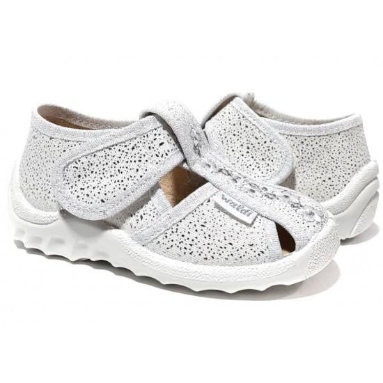 Тапочки для дівчаток Waldi 334550/21 на липучках р. 21 Білий