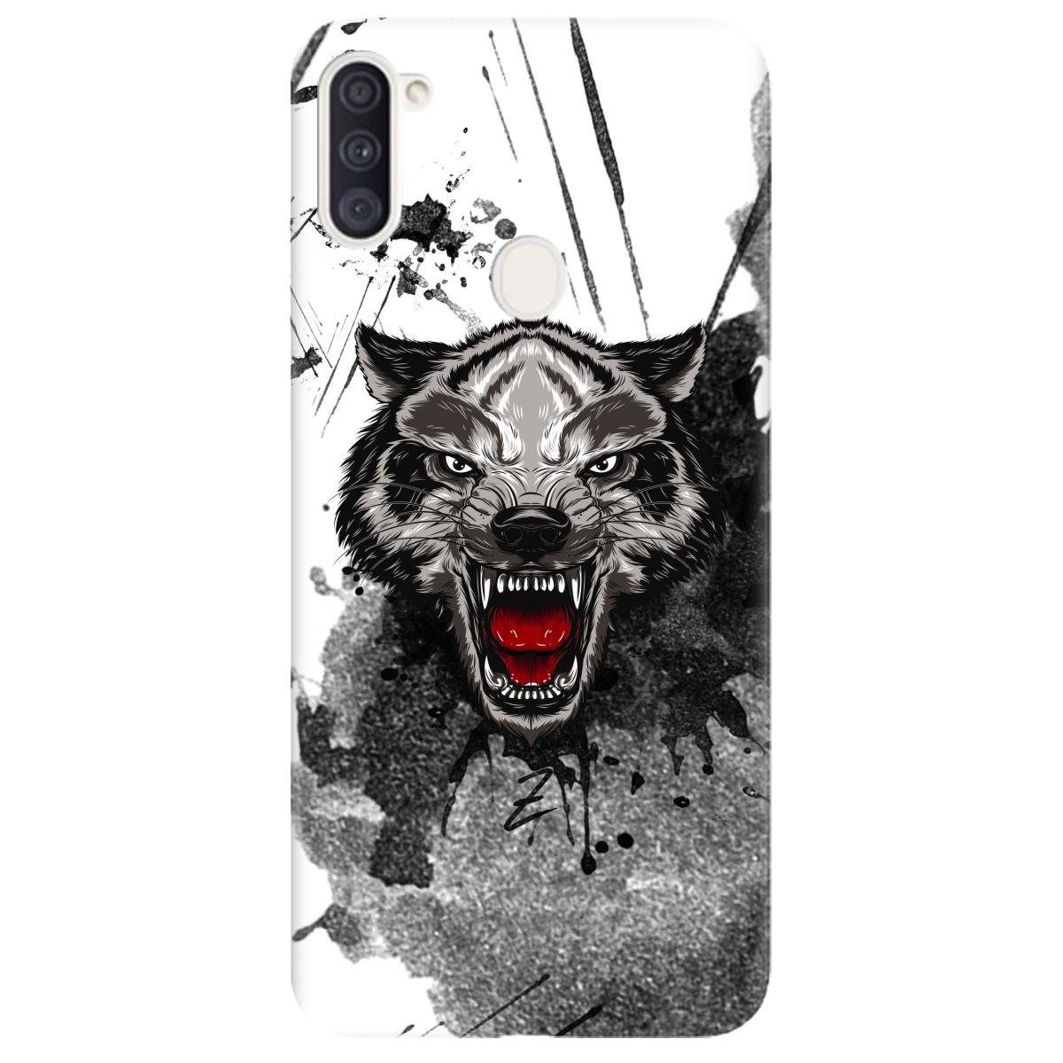 Силиконовый чехол Zorrov для Samsung Galaxy A11 - Angry-Wolf (14140040180100014)