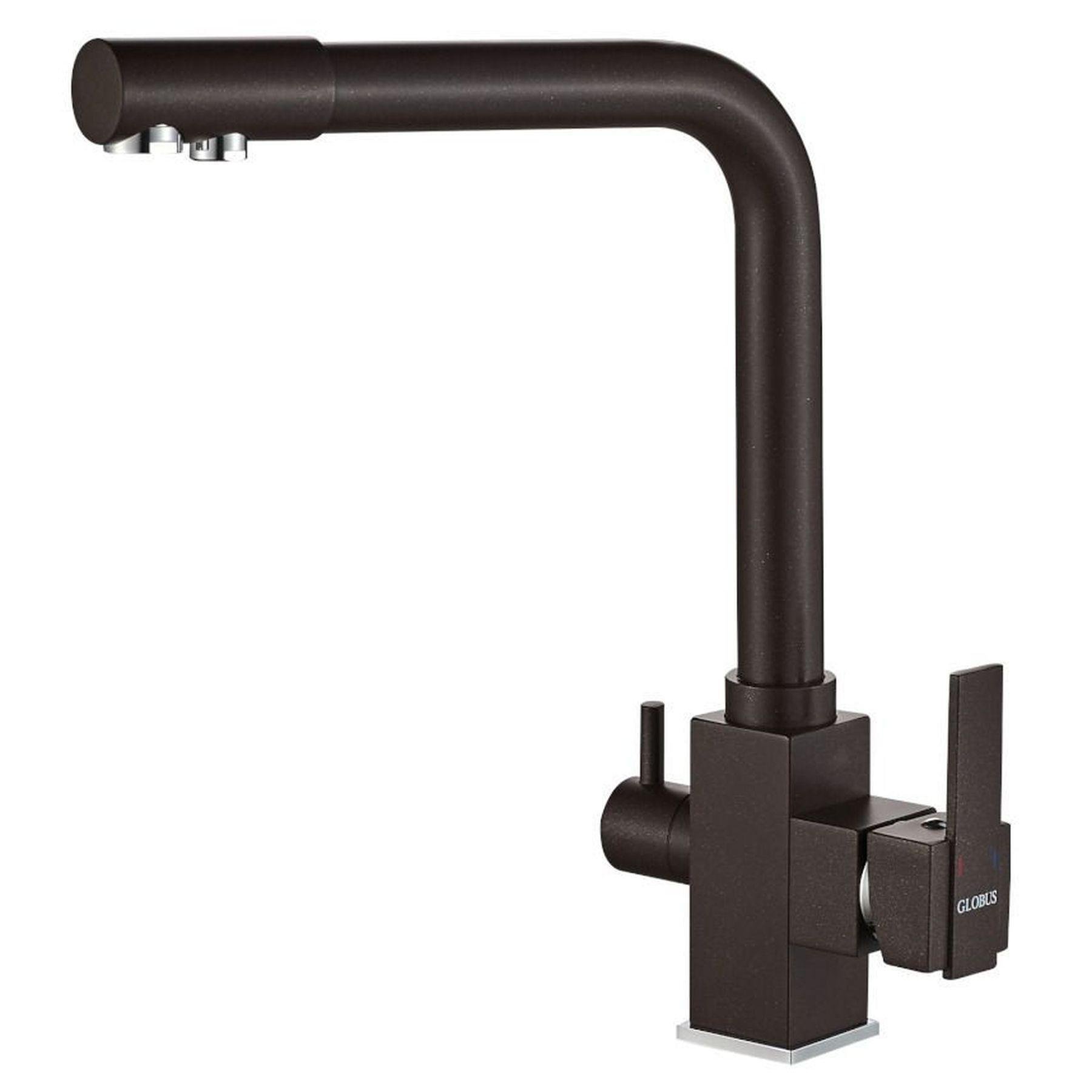 Кран на кухню Globus Lux з підключенням до осмос-фільтру Коричневий (19251)