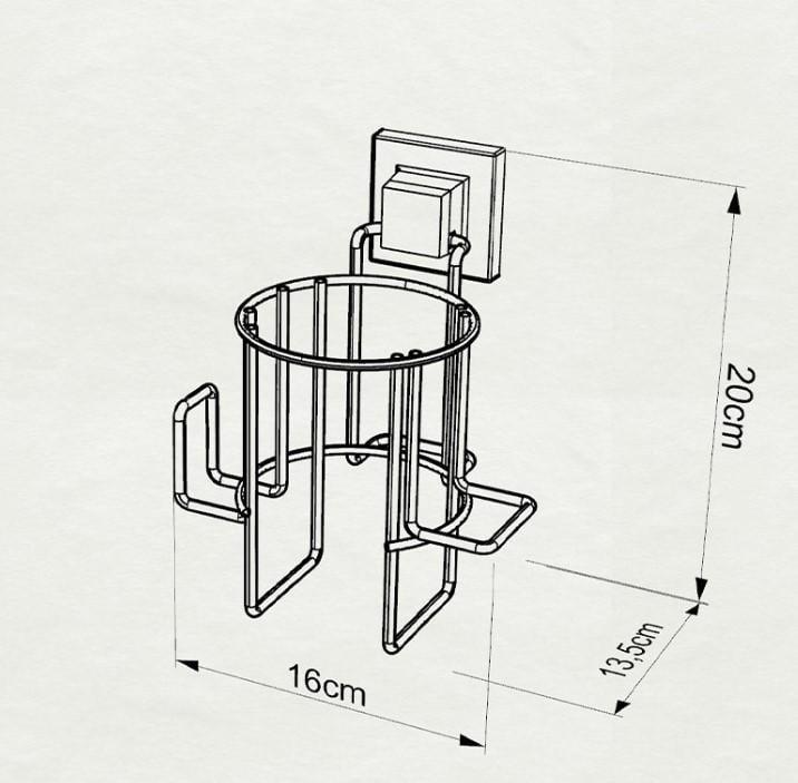Тримач для фена TEKNO-TEL EF262-К Хром (36795) - фото 5