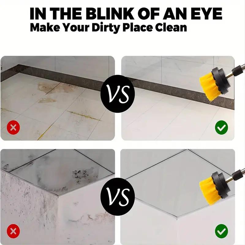 Набір з 3-х щіток для шурупокрута з подовженою щіткою багаторазові багатоцільові для прибирання кухні та ванни - фото 3 Набір з 3-х щіток для шурупокрута з подовженою щіткою багаторазові багатоцільові для прибирання кухні та ванни - фото 3