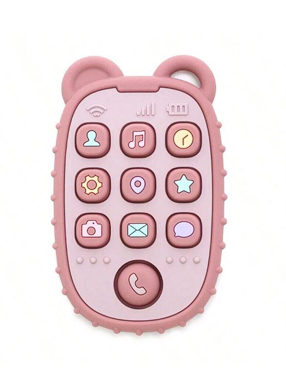 Гризунец детский силиконовый Телефон Розовый