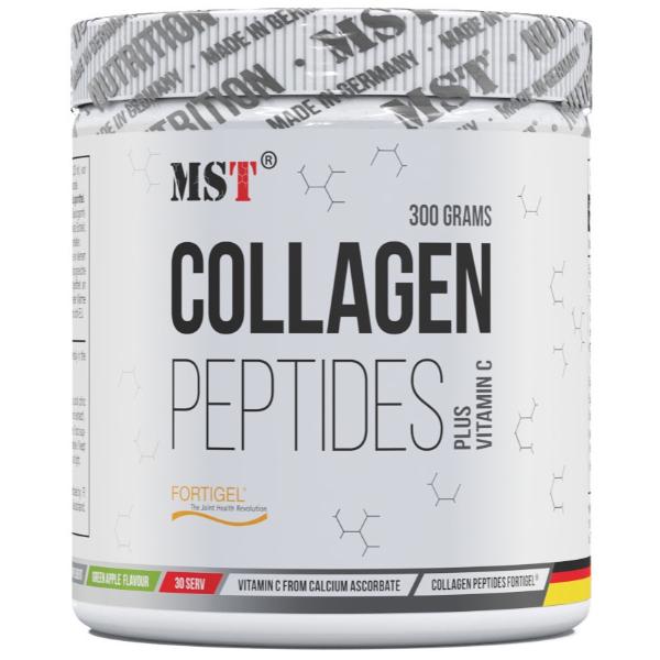 Хондропротектор для спорта MST Nutrition Collagen Peptides + Fortigel 300 г 30 порций Green Apple (000023659)