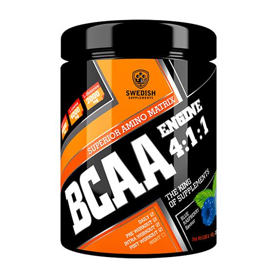 Амінокислота BCAA для спорту Swedish Supplements BCAA Engine 4:1:1 400 г 30 порцій Blue Raspberry Амінокислота BCAA для спорту Swedish Supplements BCAA Engine 4:1:1 400 г 30 порцій Blue Raspberry