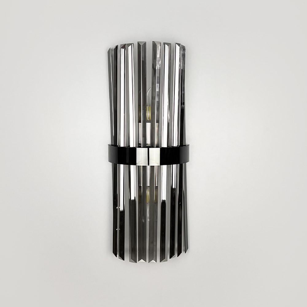 Светильник изысканный стеновой с хрусталем 50х24х11 см (WJ 160/2 BK+GR)