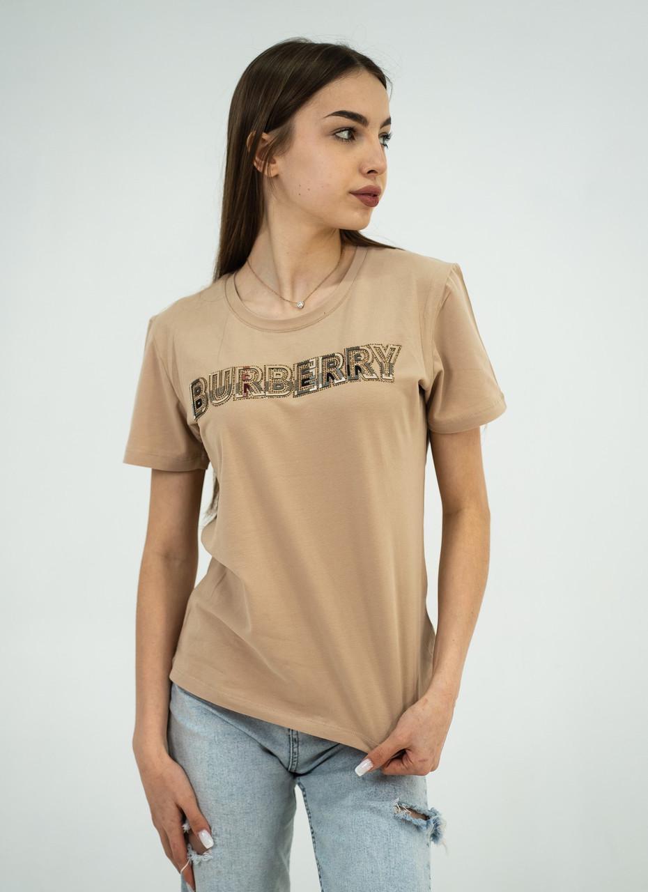 Футболка женская Burberry L (B-5050 Light Brown L) - фото 2