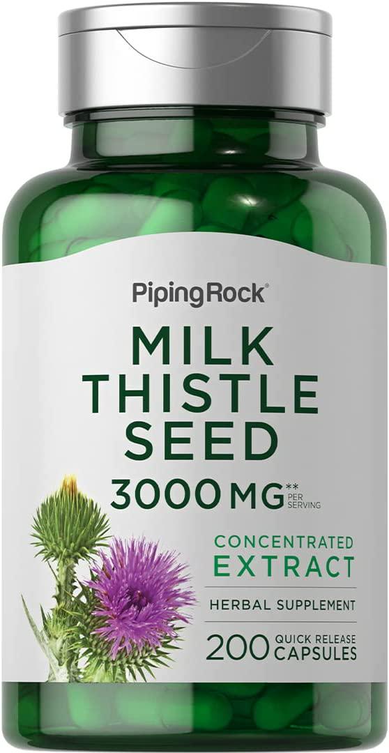 Расторопша Piping Rock Milk Thistle Seed Extract 3000 мг 200 Caps