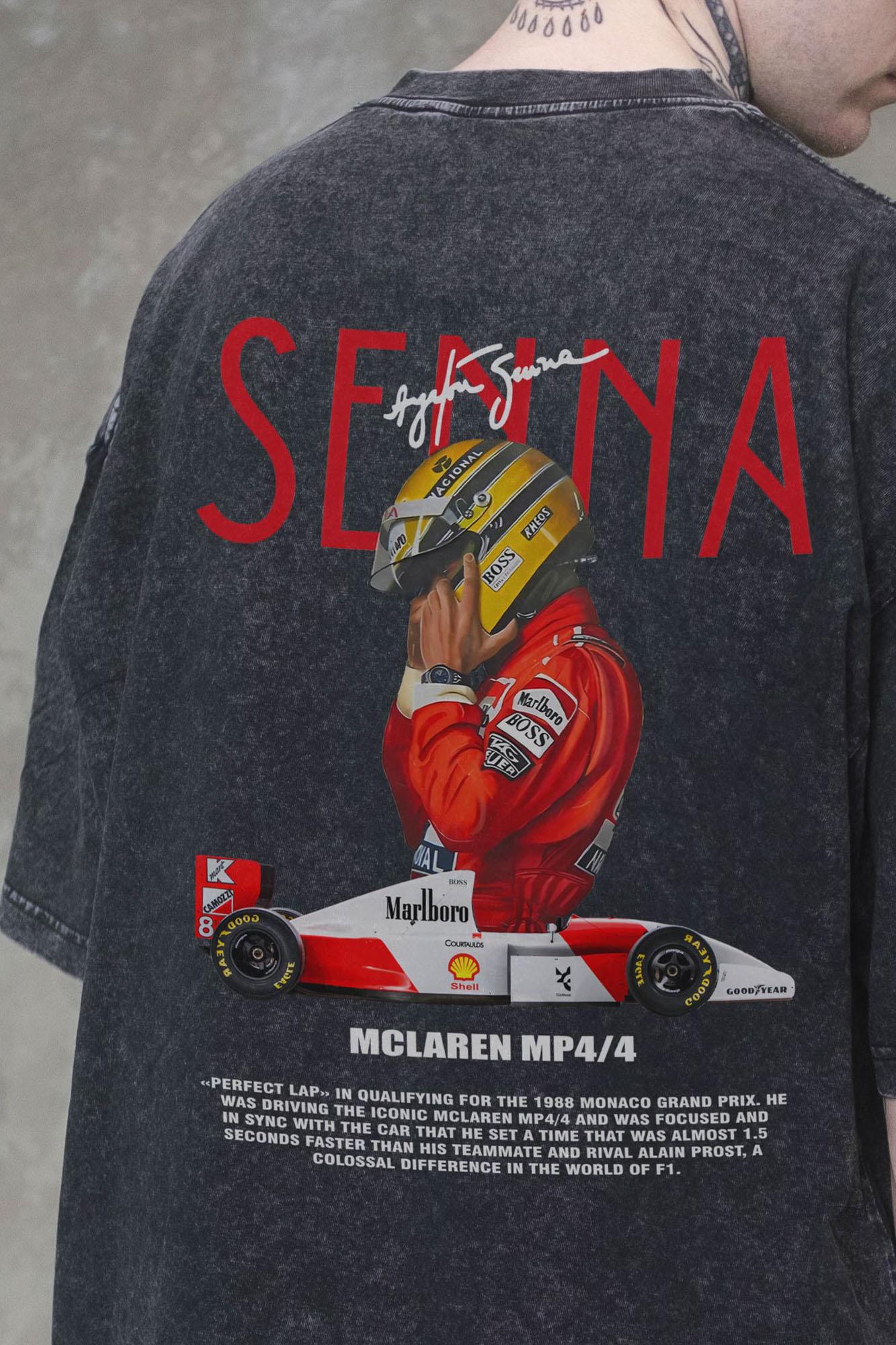 Футболка виварена Without Washed Оверсайз з принтом Senna L/XL Black (L/XL 8056158 8056159) - фото 2
