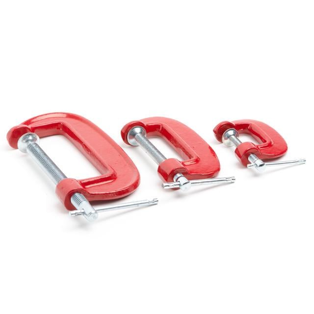 Набор струбцин тип "G" 3 шт.1"; 2"; 3" Набор струбцин тип "G" 3 шт.1"; 2"; 3"