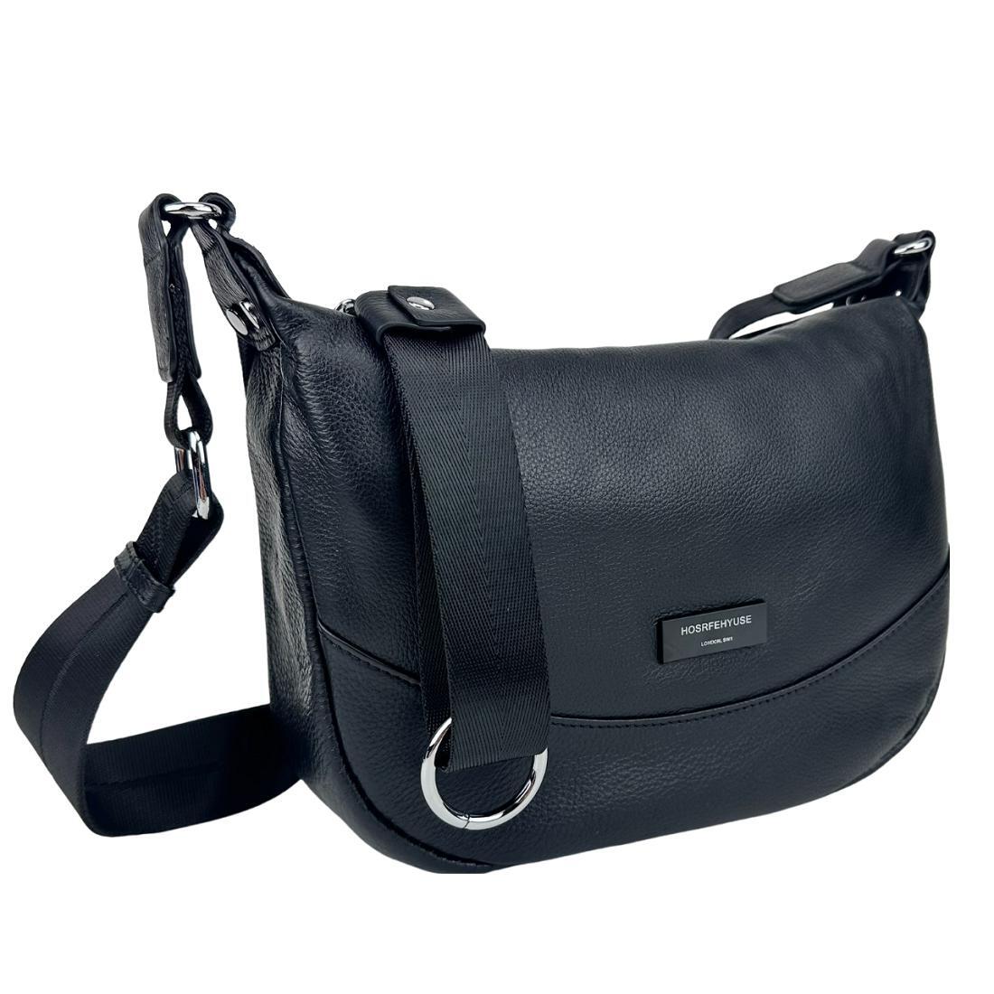 Жіноча сумка крос-боді Royal Bag NB2-2841A шкіряна Чорний (7904)