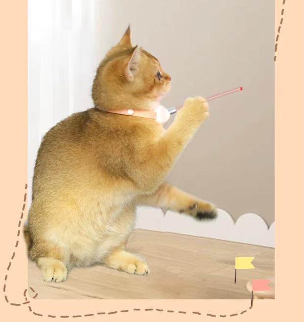 Ошейник для кошек Cat Сollar Т-883 с лазерной указкой Персиковый (25107313) - фото 7 Ошейник для кошек Cat Сollar Т-883 с лазерной указкой Персиковый (25107313) - фото 7