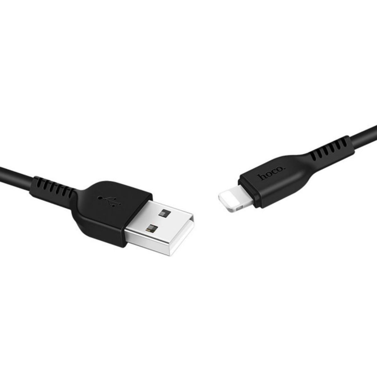 Кабель Hoco X20 Flash Lightning charging cable L-1M Black