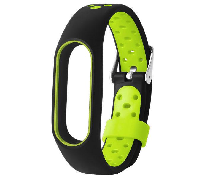 Силиконовый ремешок Primo Perfor Classic для Xiaomi Mi Band 2 Black/Green (598904837)