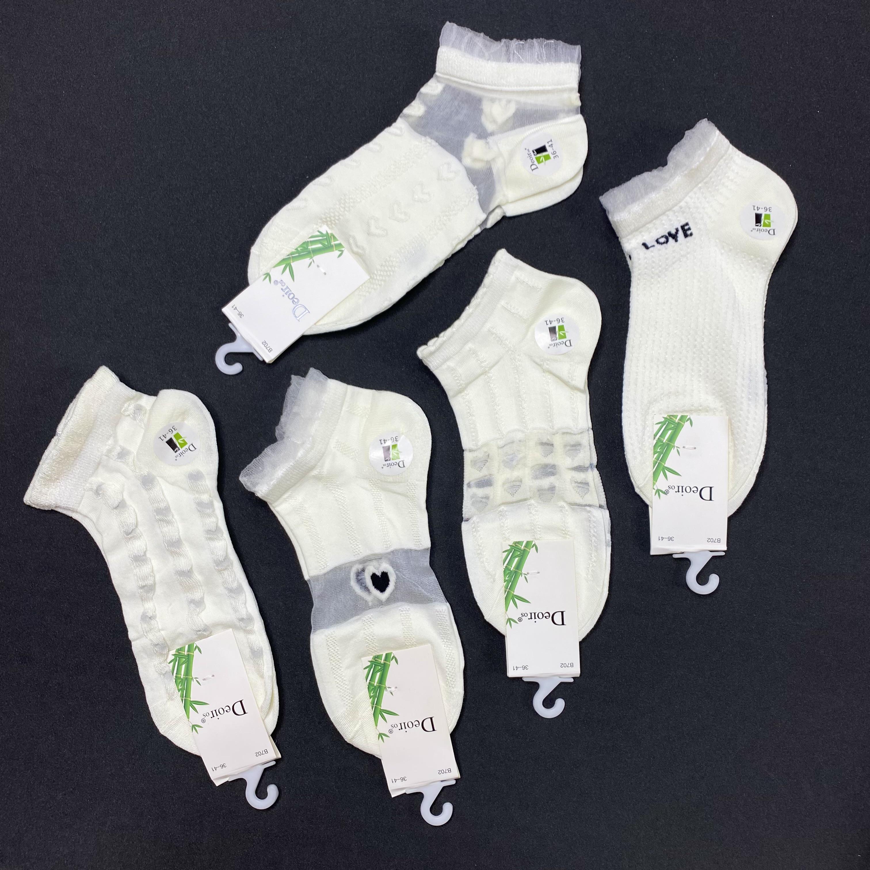 Носки женские Deoiros бамбуковые с фатином 5 пар р. 36-41 (B702-3/5p) - фото 2