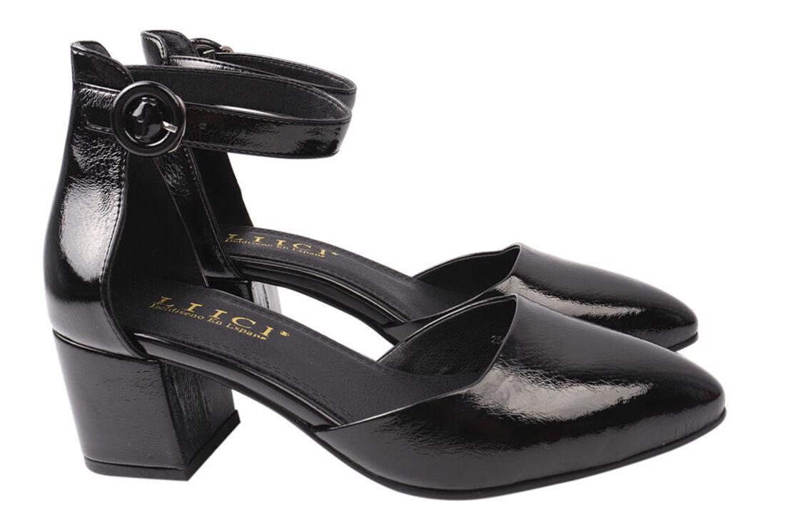 Туфли женские Liici на большом каблуке с закрытой пятой р. 38 Черный (199-21/22LT)