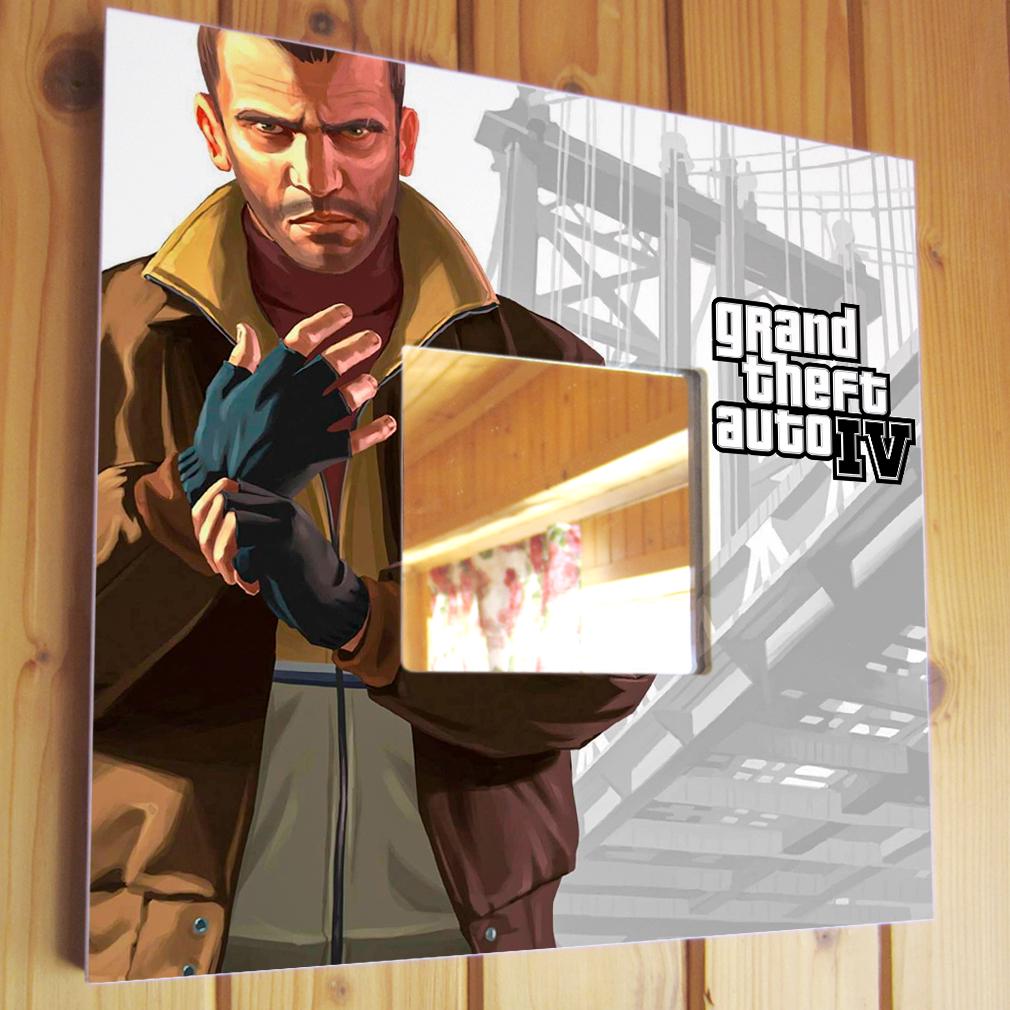 Зеркало декоративное Игра ''Grand Theft Auto IV. GTA 4'' 260х260 мм (M04622)