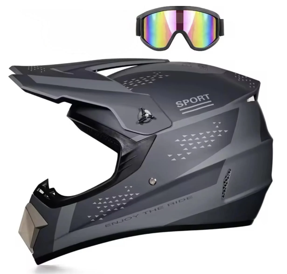 Мотошолом для бездоріжжя Cross-Enduro з окулярами крос/ендуро (0218/3 -L-)