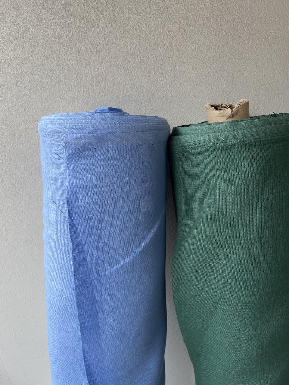 Тканина для скатертин LINEN PLUS 100% льон 143 см 435 Волошковий - фото 6 Тканина для скатертин LINEN PLUS 100% льон 143 см 435 Волошковий - фото 6