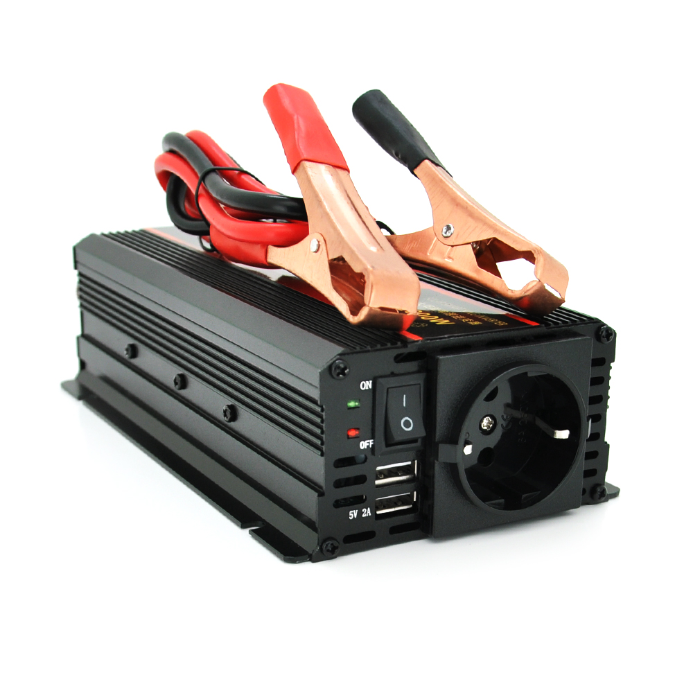 Инвертор напряжения CARMAER Shuko 2USB аппроксимированная синусоида 5V 2A 2000W 12/220V (26839806)