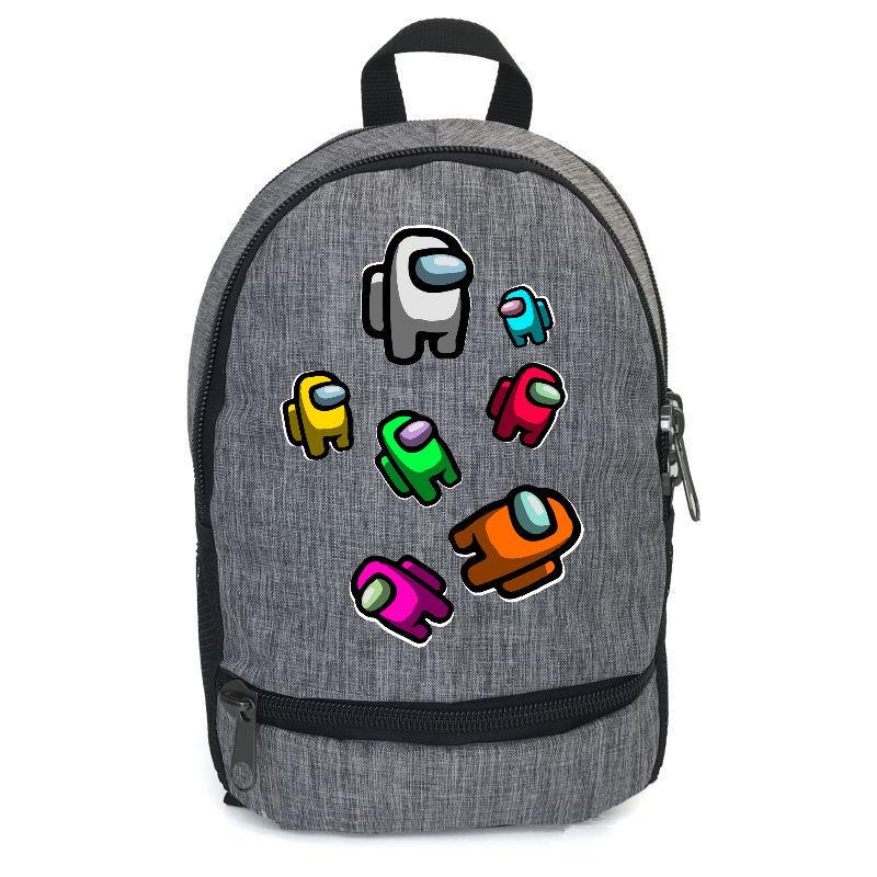 Школьный рюкзак подростковый Cappuccino Toys с принтом Among Us AMNG-0012 12,5 л Серый (1367213629)