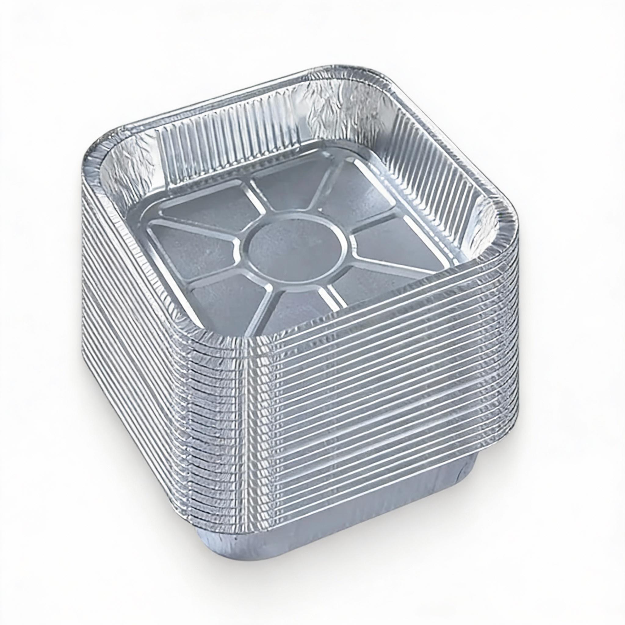 Форми для випічки квадратні алюмінієві 10 шт. 20,5x20,5x4,5 см (2687506984)