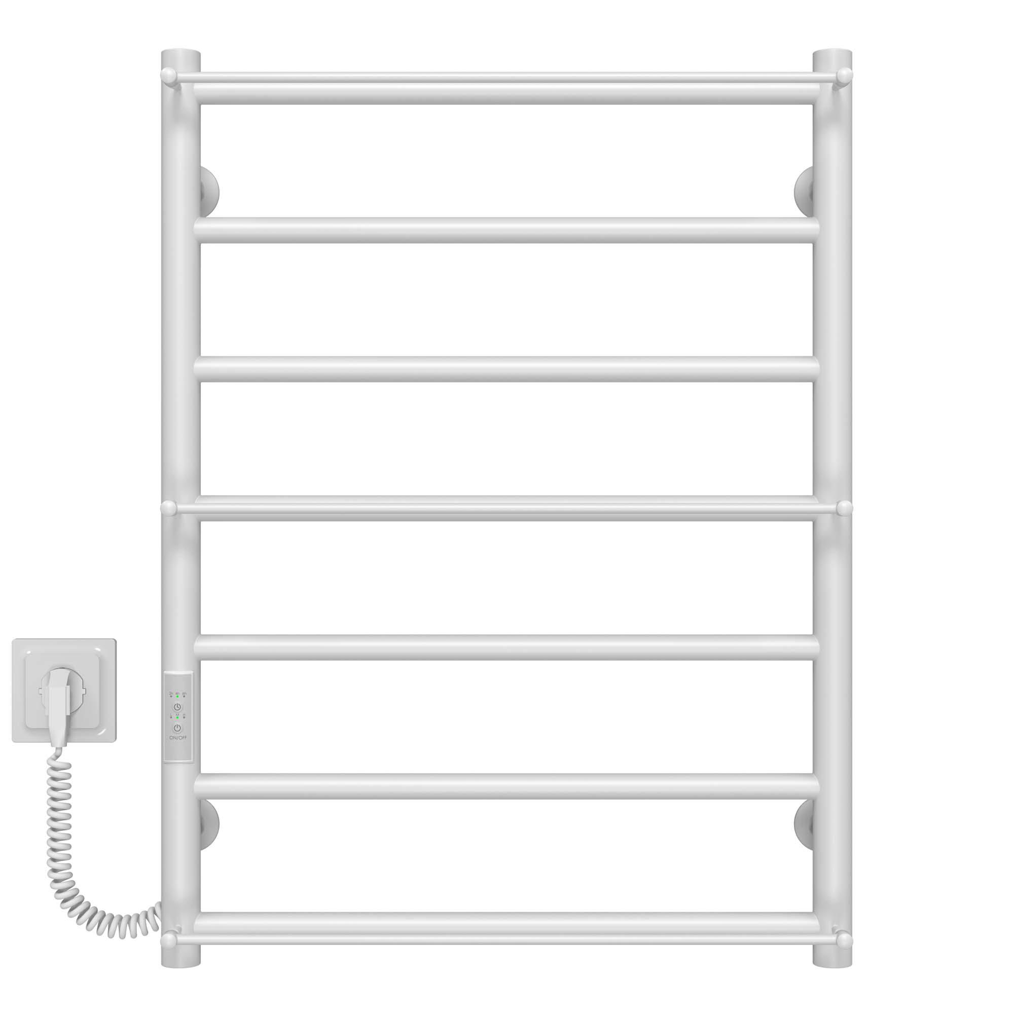 Полотенцесушитель электрический Deffi Ladder П7 WD03 нержавеющая сталь 500х700 мм Белый (C.LK.70.50.7.EWL3)