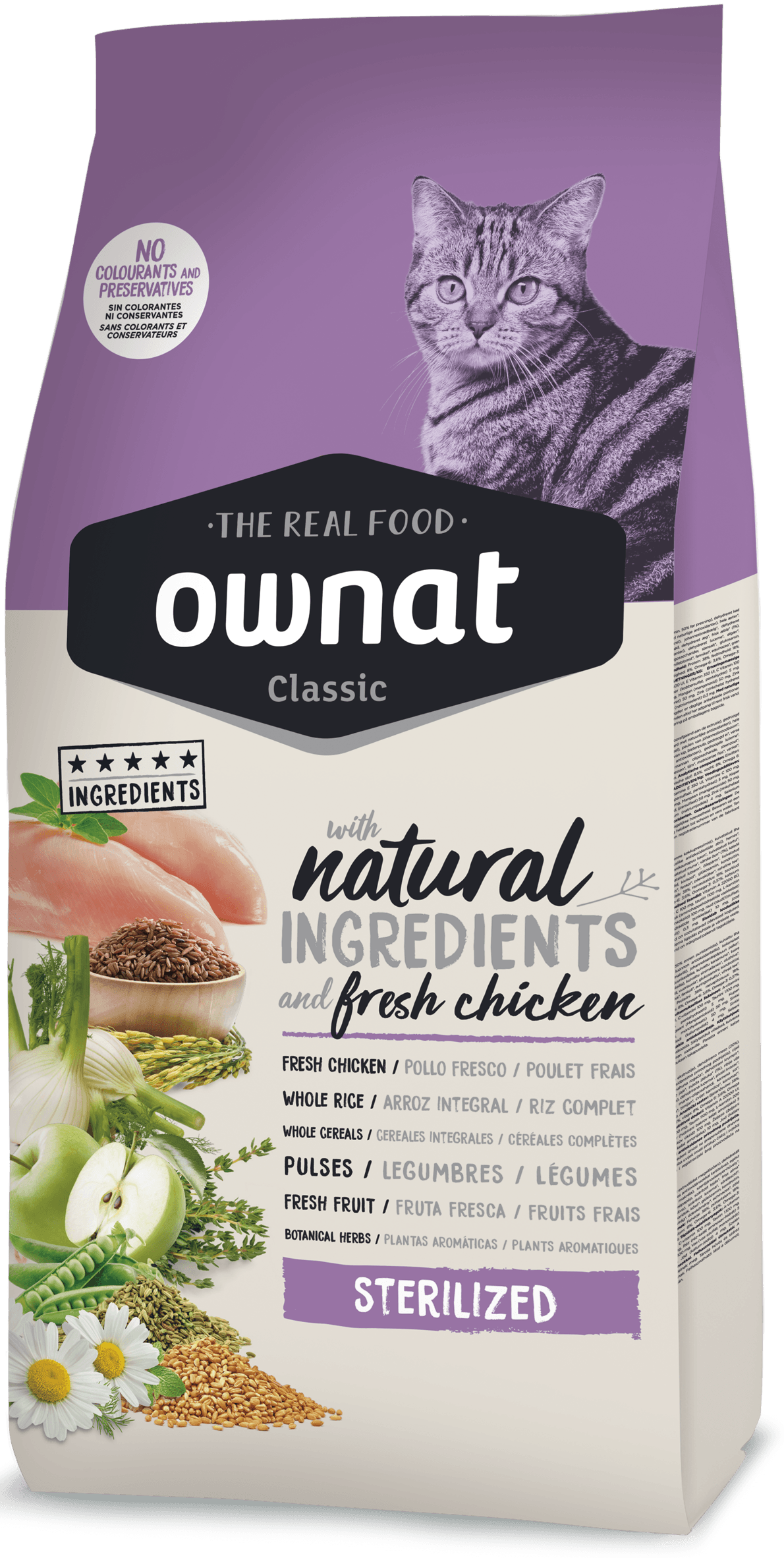 Корм сухий для котів Ownat Classic Sterilized Chicken 1,5 кг (24149414)