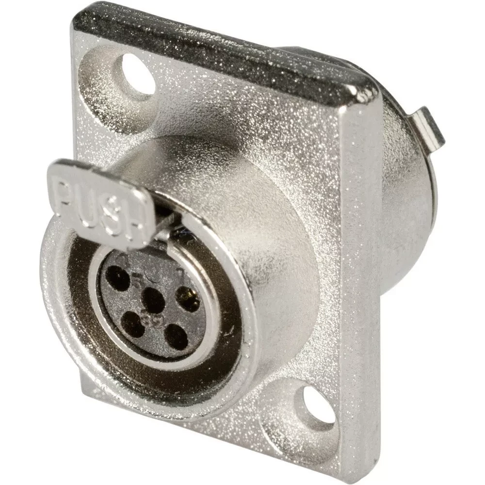 Панельний роз'єм Moco Mini XLR SA107-5P 5 контактів із двоотверстним фланцем для аудіосистем 1 шт. (000049390_2) - фото 3