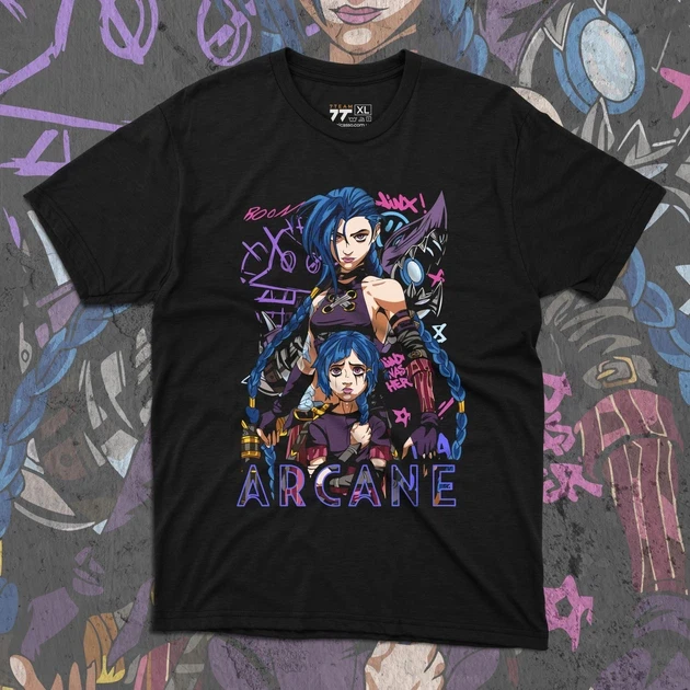 Футболка мужская с принтом Arcane Jinx р. 48 (2896479285)