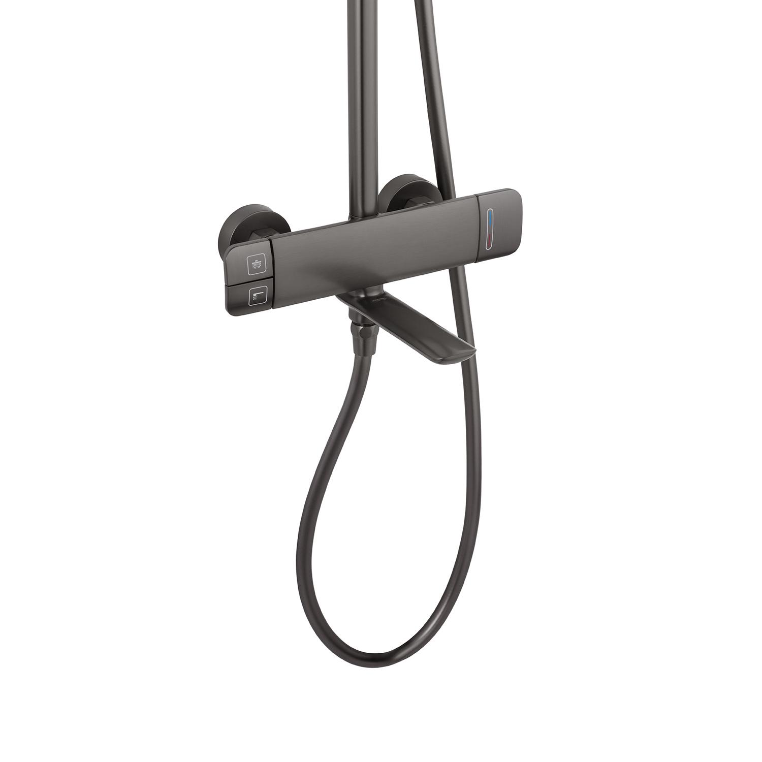 Душевая система со смесителем Kroner Makon CV033859 Графитовый (239643) - фото 2