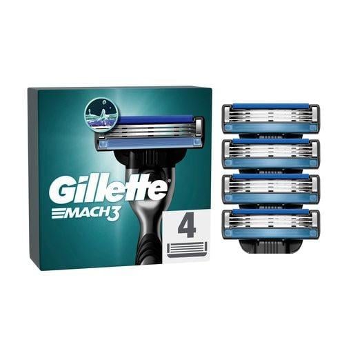 Картриджі для гоління чоловічі GILLETTE Mach 3 леза касети 4 шт. (18957974) - фото 1