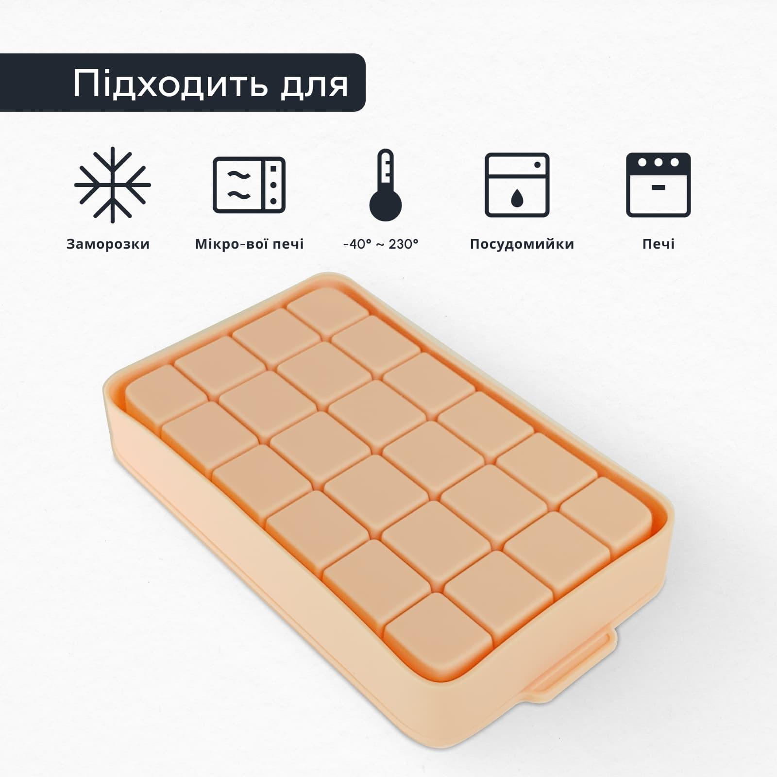 Форма для льда с крышкой Olin & Olin 24 кубика Бежевый (6021-M-24-Beige) - фото 5 Форма для льда с крышкой Olin & Olin 24 кубика Бежевый (6021-M-24-Beige) - фото 5