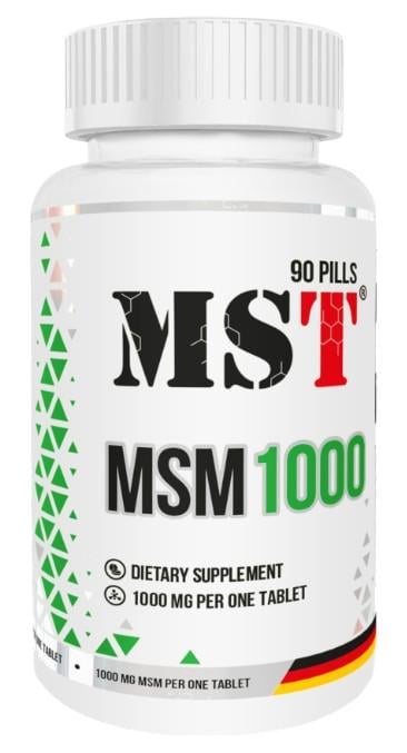 Комплекс МСМ Сера Метилсульфонилметан MST MSM 1000 мг 90 таблеток Комплекс МСМ Сера Метилсульфонилметан MST MSM 1000 мг 90 таблеток