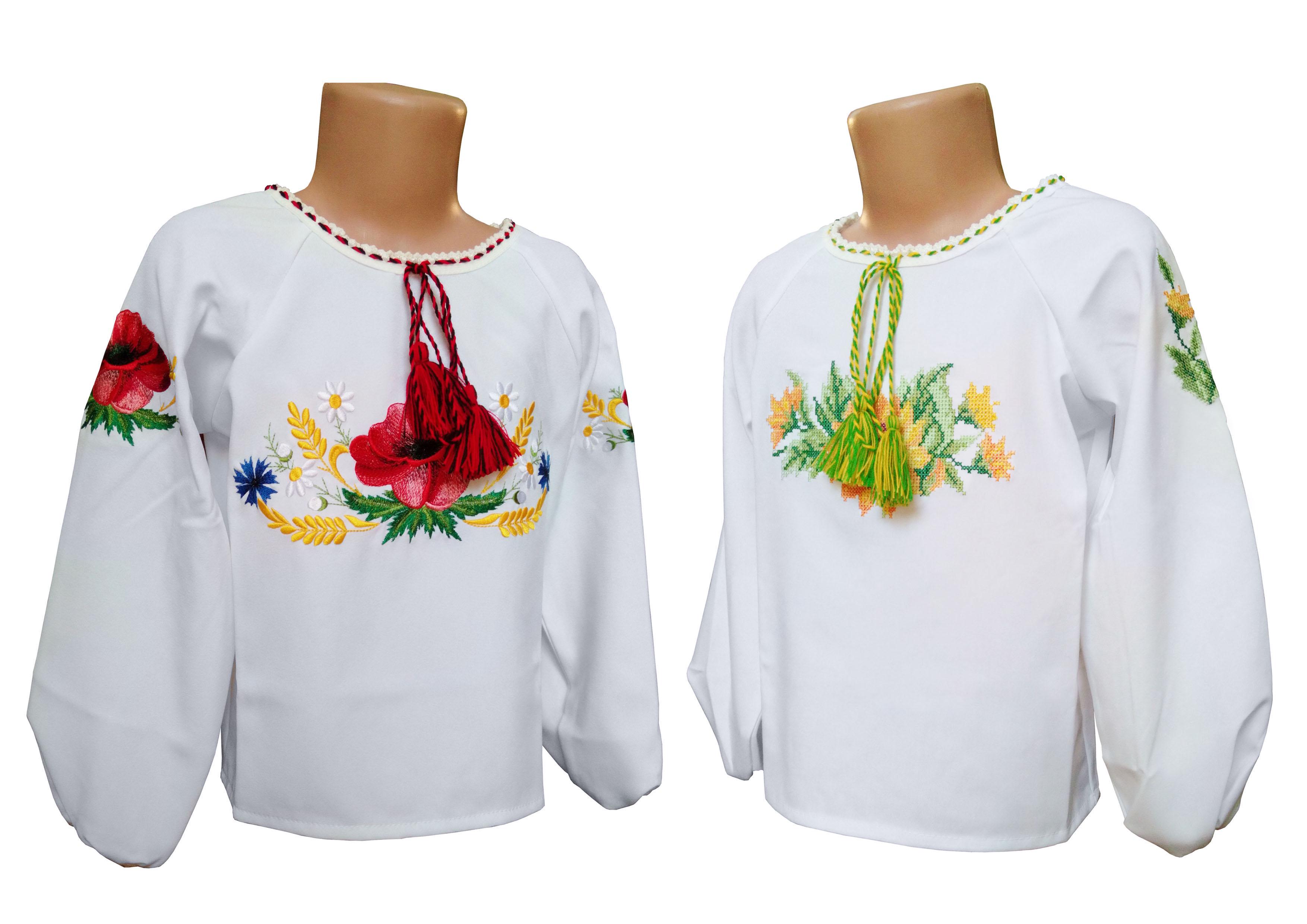 Вышиванка детская для девочки Мак-волошки р. 32 (7772/32) - фото 2 Вышиванка детская для девочки Мак-волошки р. 32 (7772/32) - фото 2