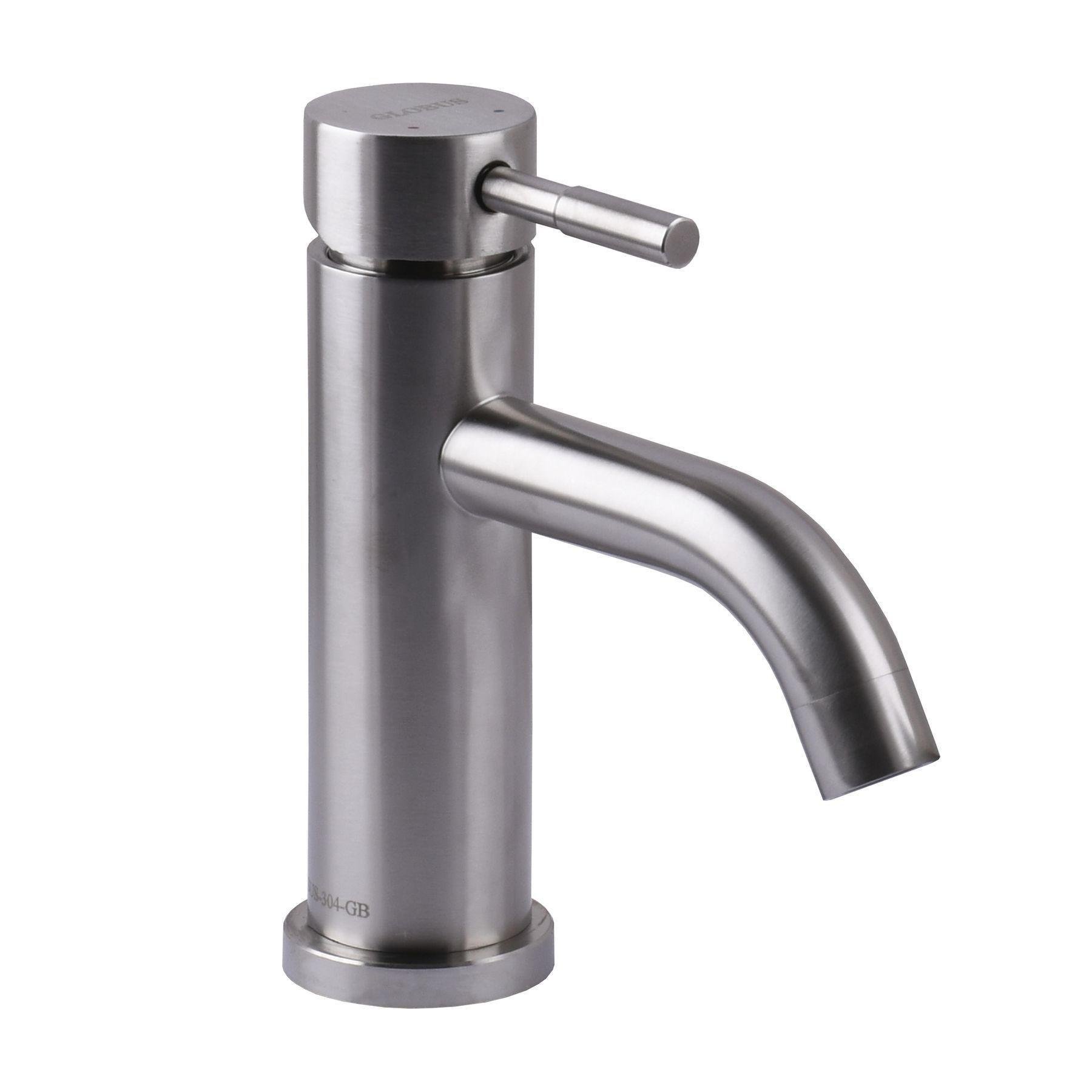 Смеситель для умывальника Globus Lux нержавеющая сталь Сатин (17528) Смеситель для умывальника Globus Lux нержавеющая сталь Сатин (17528)