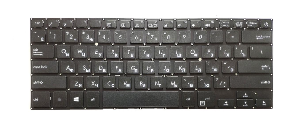 Клавиатура для ноутбука Asus S410 S410UA матовая (0KNB0-F124RU00)
