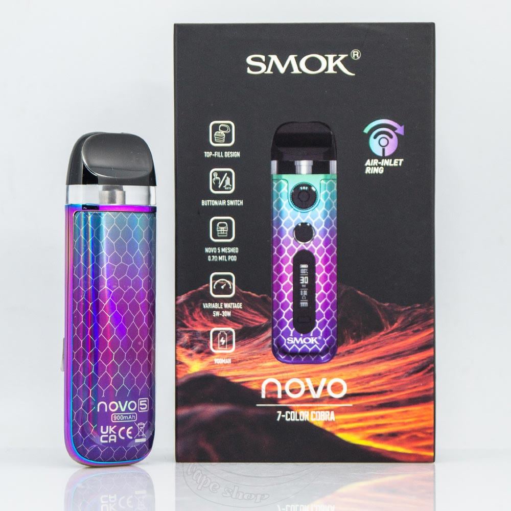 Под-система электронная сигарета Smok Novo 5 30 W 900 mAh 2 мл 7-Color Cobra (12401) - фото 3 Под-система электронная сигарета Smok Novo 5 30 W 900 mAh 2 мл 7-Color Cobra (12401) - фото 3