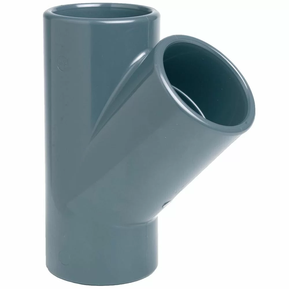 Тройник Effast Rd RTYd 0630 клеевой ПВХ 45° d 63 мм