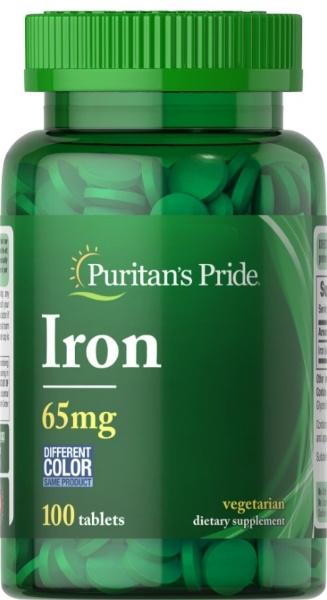 Железо сульфат Puritans Pride Iron Ferrous Sulfate 100 таблеток 65 мг