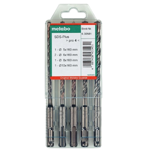Набор буров Metabo SDS-Plus Pro 5/6/6/8/10x160 мм с креплением SDS PLUS (29875970)
