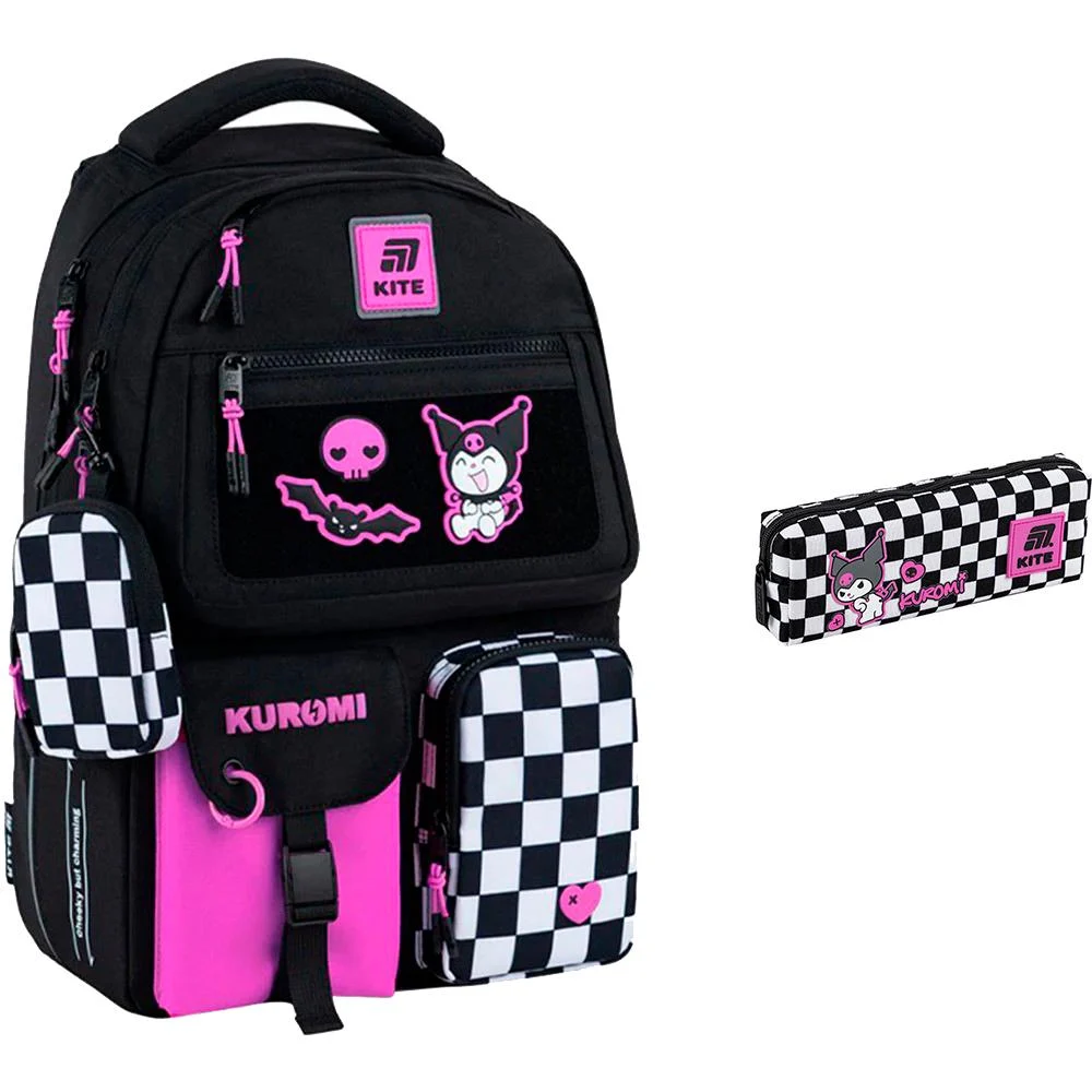 Шкільний рюкзак KITE Education teens Kuromi 17 л (HK25-2587M-2) - фото 1 Шкільний рюкзак KITE Education teens Kuromi 17 л (HK25-2587M-2) - фото 1