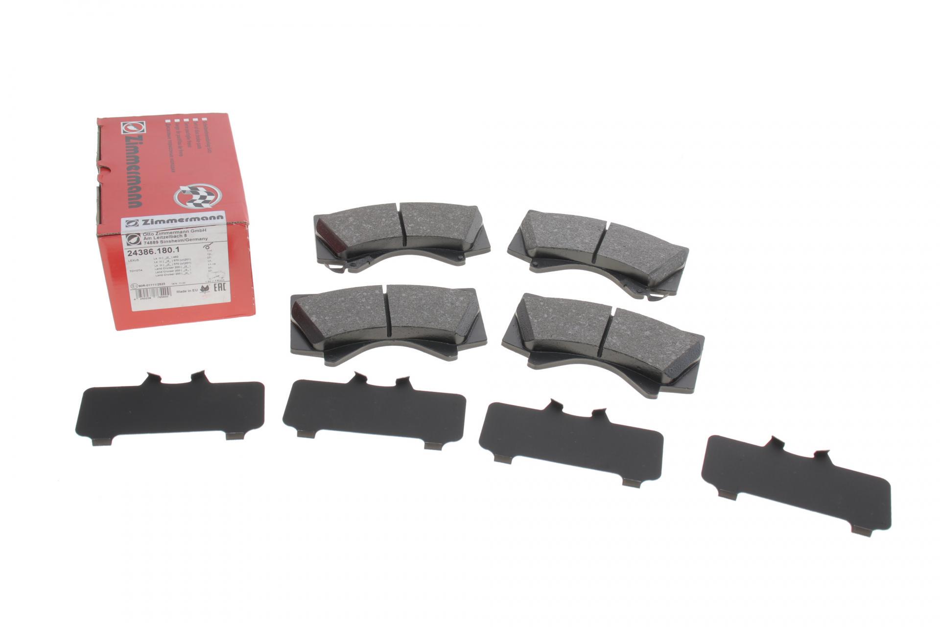 Колодки тормозные передние ZIMMERMANN 24386.180.1 Toyota Land Cruiser 200 08- Advics