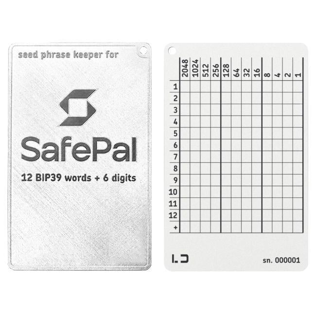 Планшет мнемонический Lapua Seed Phrase Keeper для SafePal 12+1 BIP39 слов (LSPKS/LS12+1BIP39)
