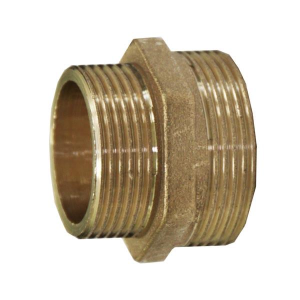 Ниппель усиленный латунь 1 1/2"х1 1/4" (115701)