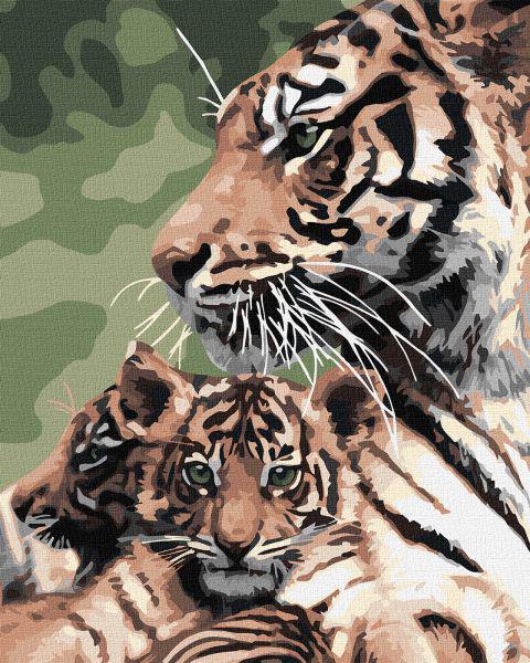 Картина по номерам Идейка Полосатая семейка 40x50 см (KHO4295)