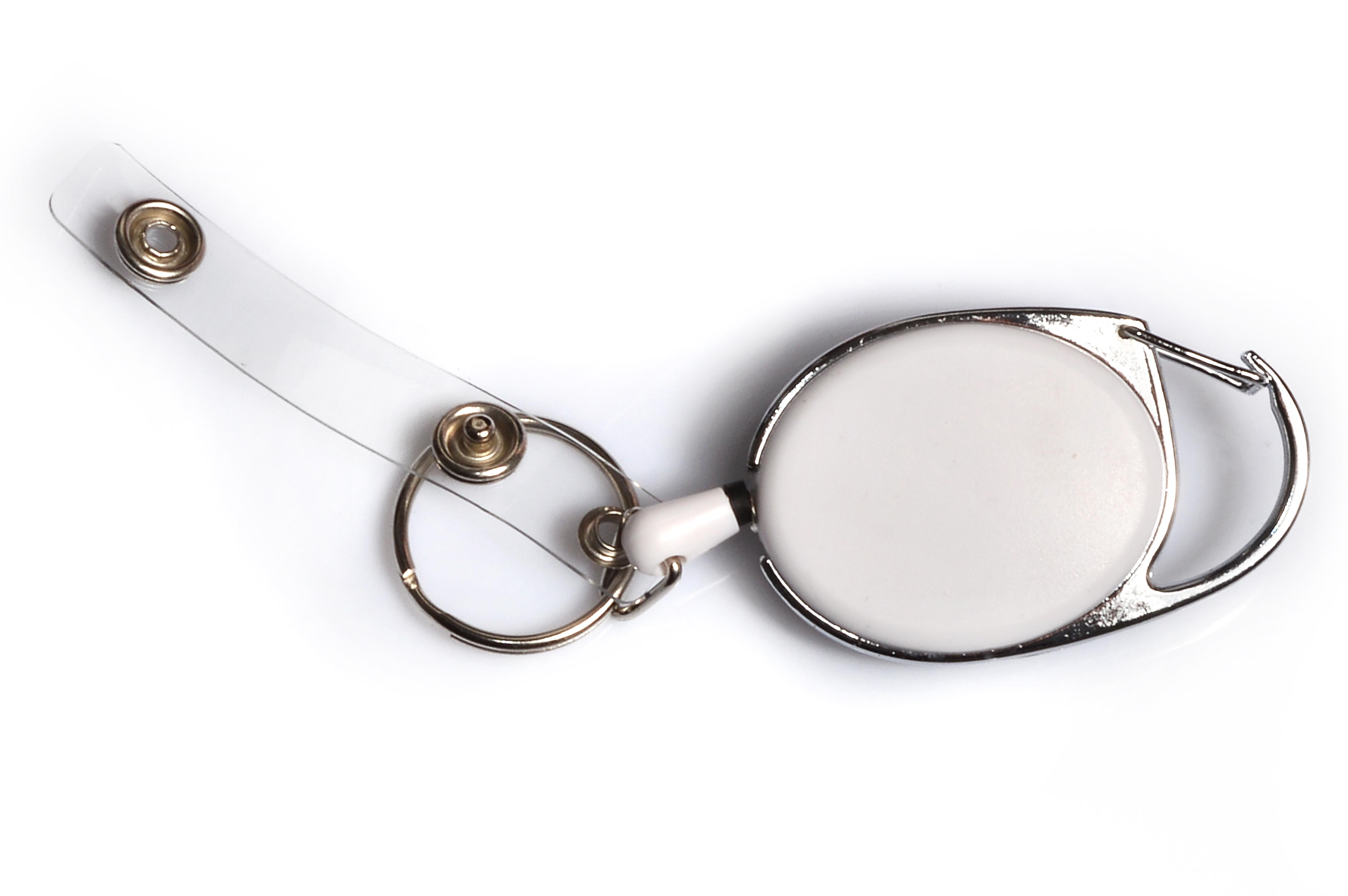 Крепление ретрактор для бейджа ключей удостоверения пропуска Белый (404597785) - фото 1 Крепление ретрактор для бейджа ключей удостоверения пропуска Белый (404597785) - фото 1