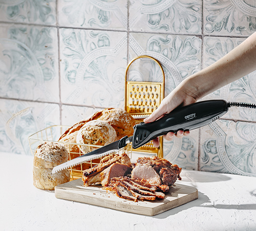 Електроніж Camry CR 4513 з 2 лезами/вилка та кейс для зберігання 200 Вт (04017) - фото 12 Електроніж Camry CR 4513 з 2 лезами/вилка та кейс для зберігання 200 Вт (04017) - фото 12